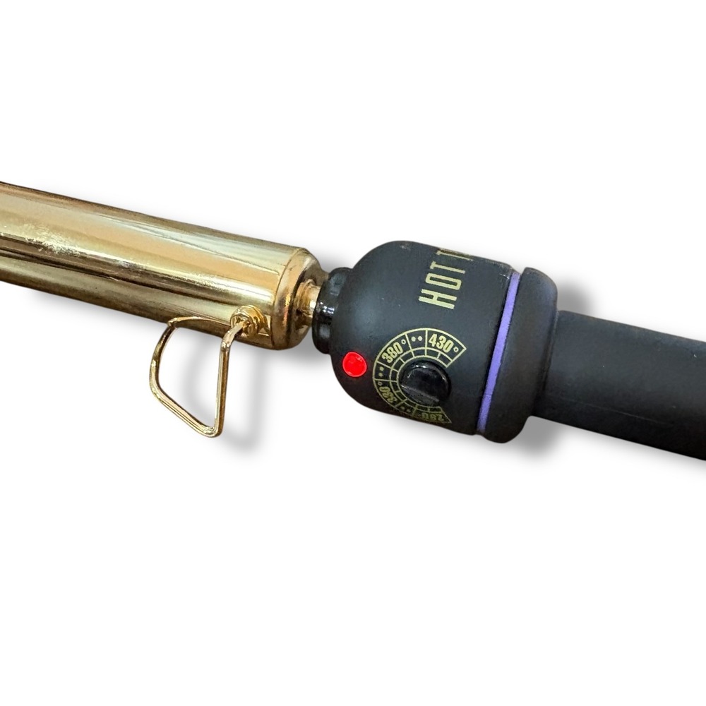 Hot Tools Professional Gold 1 Inch Curling Iron Wand HTG1860 430F Black Gold - Picture 2 of 6